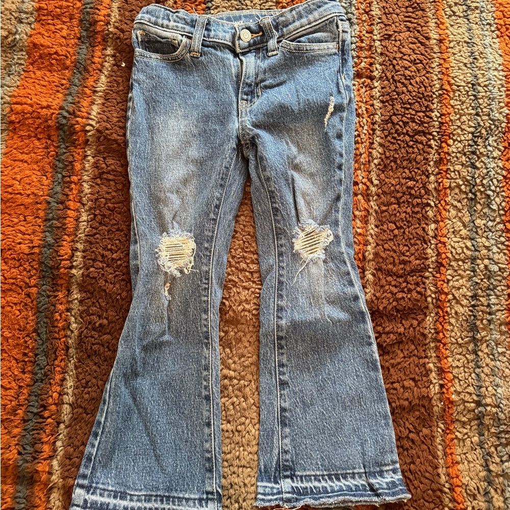 Old Navy Girls Distressed Blue Jeans